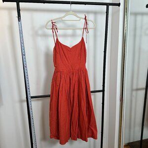 Modcloth - The Fabulous Tie-Shoulder Dress - Orange - Size 6